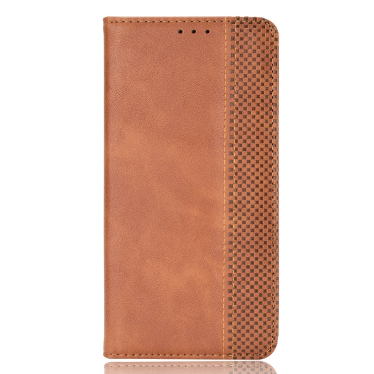 For Samsung Galaxy S24 Ultra 5G Magnetic Buckle Retro Texture Leather Phone Case(Brown) - Galaxy S24 Ultra 5G Cases by buy2fix | Online Shopping UK | buy2fix