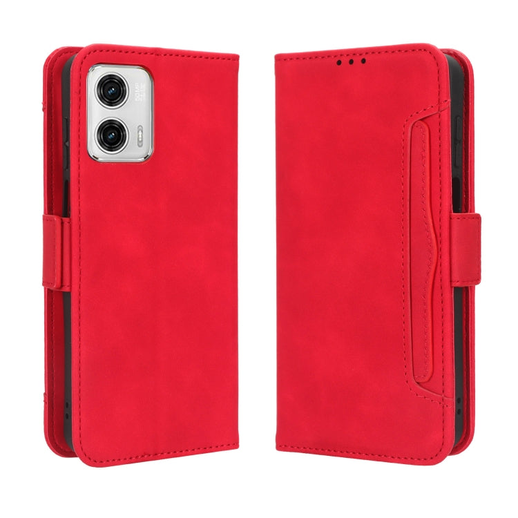 For Motorola Moto G 5G 2023 Skin Feel Calf Texture Card Slots Leather Phone Case(Red) - Motorola Cases by buy2fix | Online Shopping UK | buy2fix