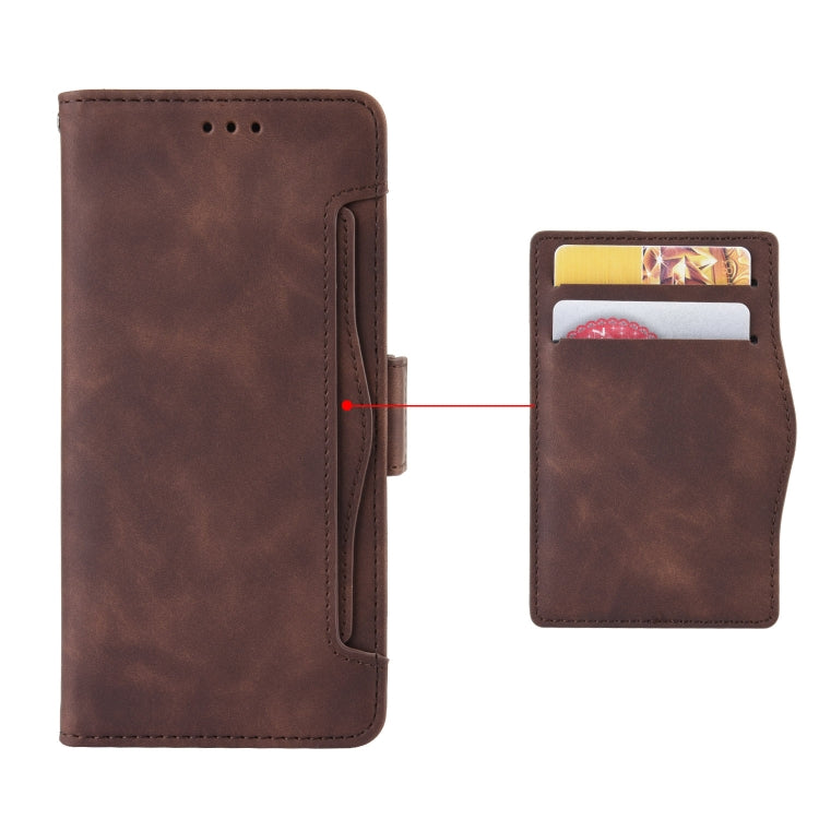 For Motorola Moto G04 / G24 Skin Feel Calf Texture Card Slots Leather Phone Case(Brown) - Motorola Cases by buy2fix | Online Shopping UK | buy2fix