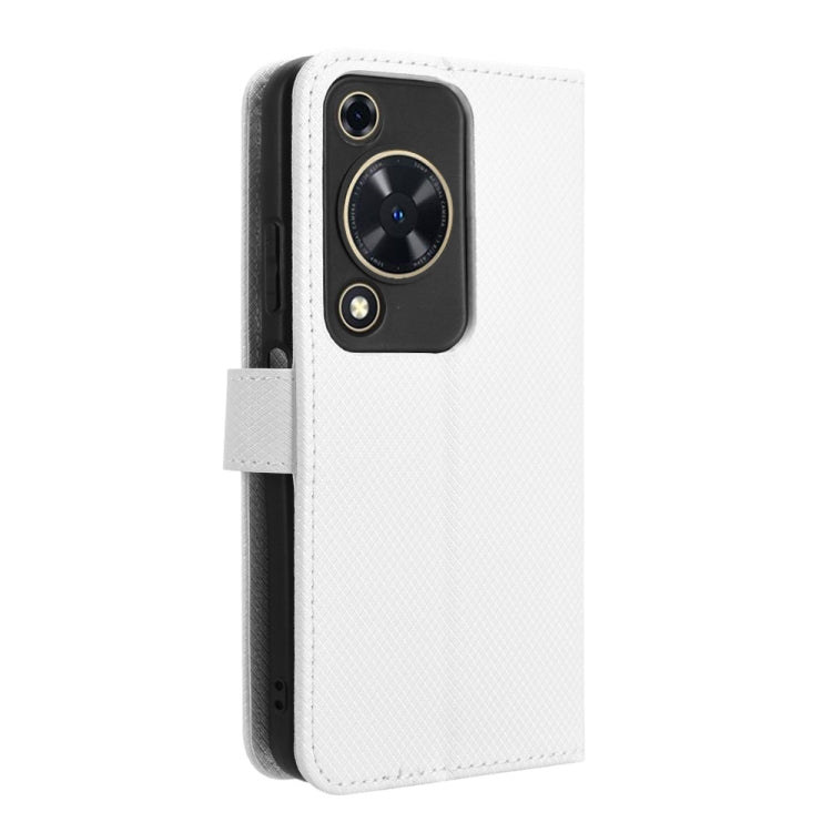 For Huawei nova Y72 4G Diamond Texture Leather Phone Case(White) - Huawei Cases by buy2fix | Online Shopping UK | buy2fix