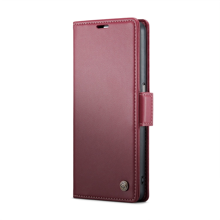 For OPPO A96 4G Global/A36 4G/K10 4G/A76 4G CaseMe 023 Butterfly Buckle Litchi Texture RFID Anti-theft Leather Phone Case(Wine Red) - OPPO Cases by CaseMe | Online Shopping UK | buy2fix