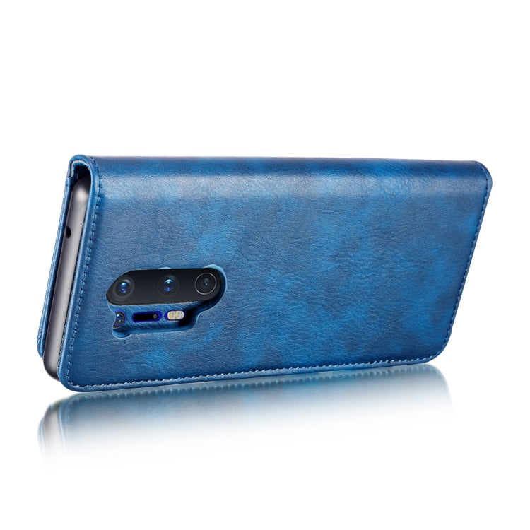 For OnePlus 8 Pro DG.MING Crazy Horse Texture Flip Detachable Magnetic Leather Case with Holder & Card Slots & Wallet (Blue) - OnePlus Cases by DG.MING | Online Shopping UK | buy2fix