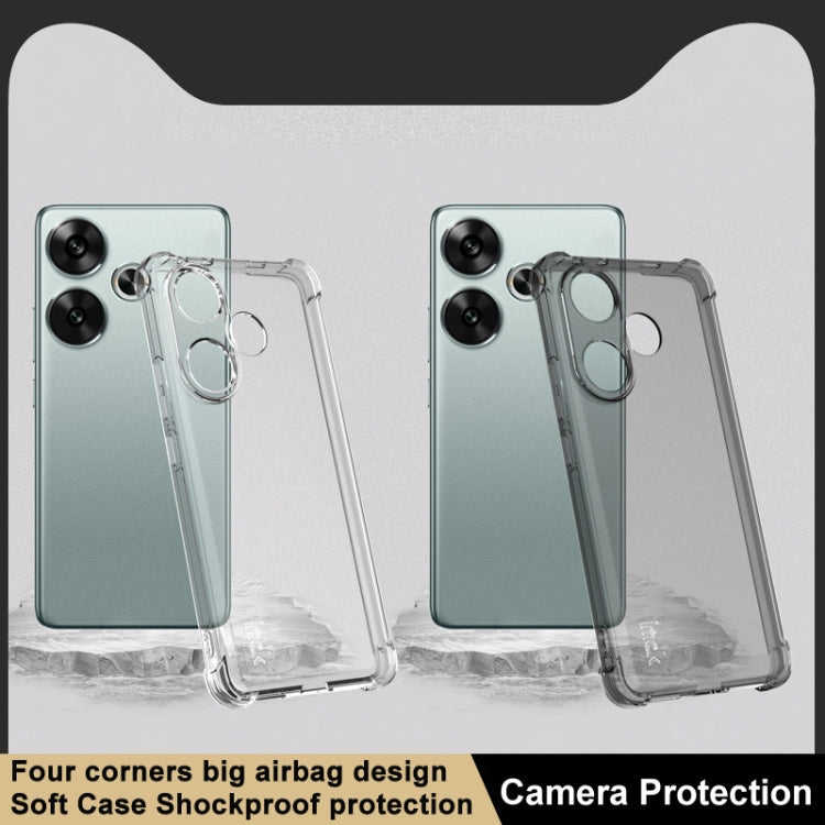 For Xiaomi Redmi Turbo 3 5G imak Shockproof Airbag TPU Phone Case(Transparent Black) - Xiaomi Cases by imak | Online Shopping UK | buy2fix