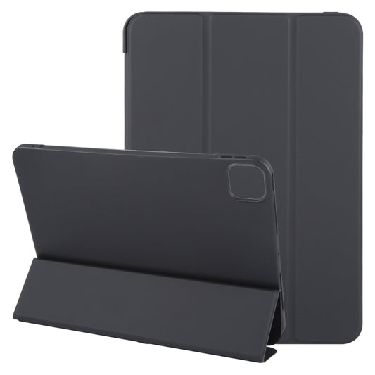 For iPad Air 13 2025 / 2024 GEBEI 3-folding Holder Shockproof Flip Leather Tablet Case(Black) - iPad Air 13 2025 / 2024 Cases by GEBEI | Online Shopping UK | buy2fix