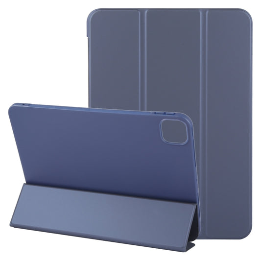 For iPad Pro 13 2024 GEBEI 3-folding Holder Shockproof Flip Leather Tablet Case(Dark Blue) - iPad Pro 13 2024 Cases by GEBEI | Online Shopping UK | buy2fix