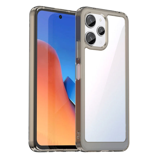 For Xiaomi Poco M6 Pro 5G Colorful Series Acrylic Hybrid TPU Phone Case(Transparent Grey) - Xiaomi Cases by buy2fix | Online Shopping UK | buy2fix