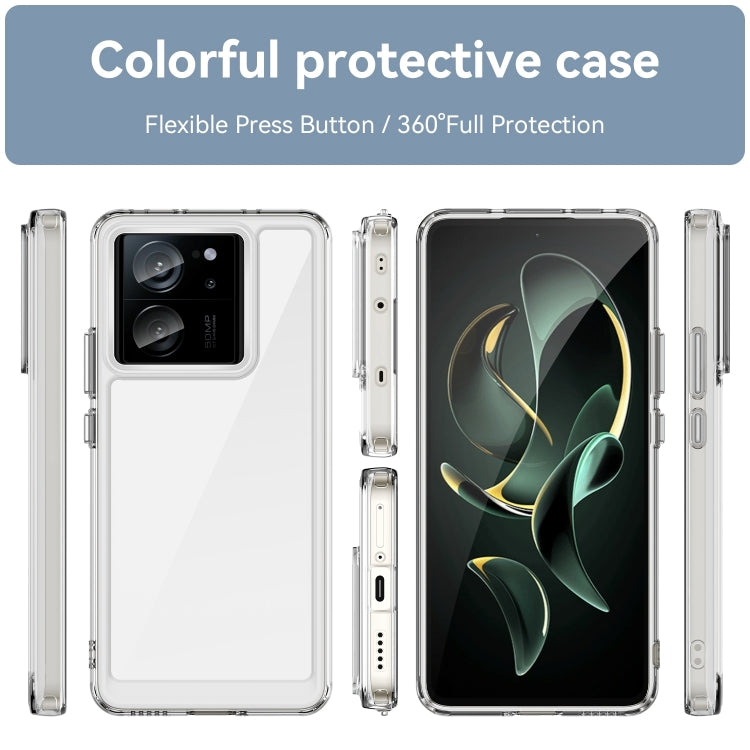 For Xiaomi 13T Colorful Series Acrylic Hybrid TPU Phone Case(Transparent) - Xiaomi Cases by buy2fix | Online Shopping UK | buy2fix