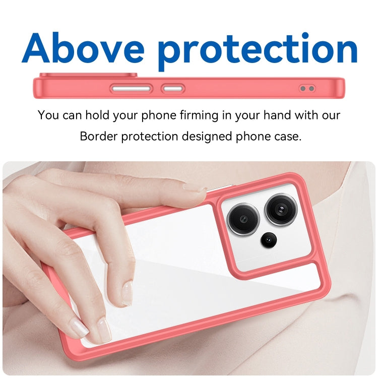 For Xiaomi Redmi Note 13 Pro+ Colorful Series Acrylic Hybrid TPU Phone Case(Red) - Note 13 Pro+ Cases by buy2fix | Online Shopping UK | buy2fix