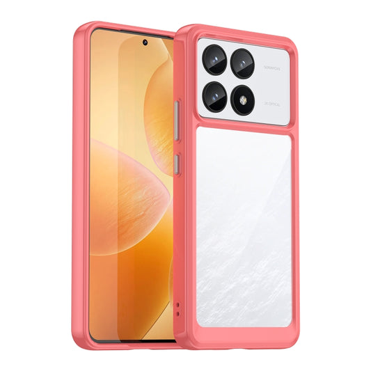 For Xiaomi Redmi K70 Pro Colorful Series Acrylic Hybrid TPU Phone Case(Red) - K70 Pro Cases by buy2fix | Online Shopping UK | buy2fix