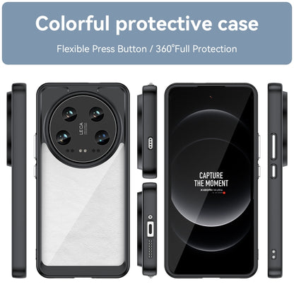 For Xiaomi 14 Ultra Colorful Series Acrylic Hybrid TPU Phone Case(Black) - 14 Ultra Cases by buy2fix | Online Shopping UK | buy2fix