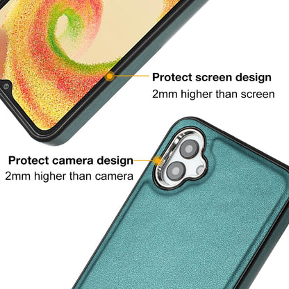 For Samsung Galaxy A04E / F04 / M04 Leather Texture Full Coverage Phone Case(Green) - Galaxy Phone Cases by buy2fix | Online Shopping UK | buy2fix