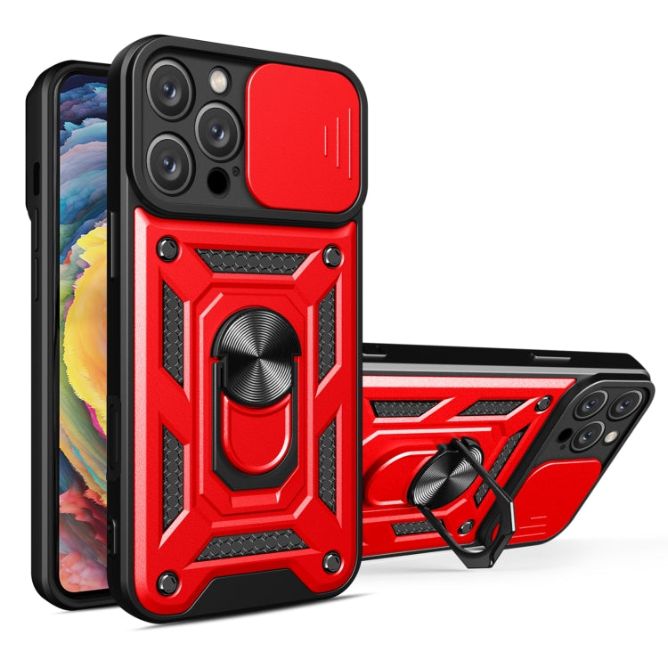 For iPhone 16 Pro Max Sliding Camera Cover Design TPU+PC Phone Case(Red) - iPhone 16 Pro Max Cases by buy2fix | Online Shopping UK | buy2fix