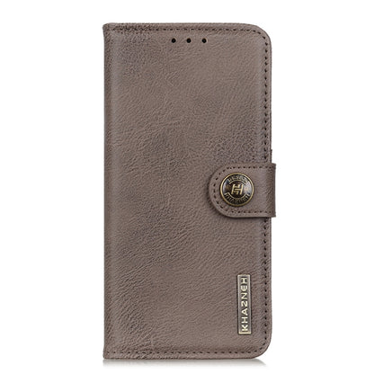 For Xiaomi 14 Pro KHAZNEH Cowhide Texture Flip Leather Phone Case(Khaki) - 14 Pro Cases by buy2fix | Online Shopping UK | buy2fix