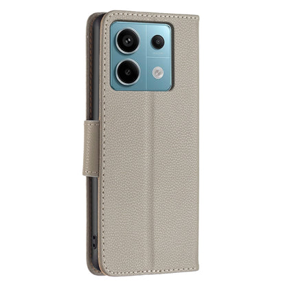 For Xiaomi Redmi Note 13 Pro 4G Global Litchi Texture Pure Color Leather Phone Case(Grey) - Note 13 Pro Cases by buy2fix | Online Shopping UK | buy2fix