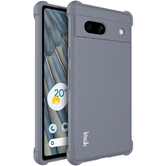 For Google Pixel 7a imak All-inclusive Shockproof Airbag TPU Case(Matte Grey) - Google Cases by imak | Online Shopping UK | buy2fix