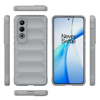 For OnePlus Nord CE4 5G Global Magic Shield TPU + Flannel Phone Case(Grey) - OnePlus Cases by buy2fix | Online Shopping UK | buy2fix