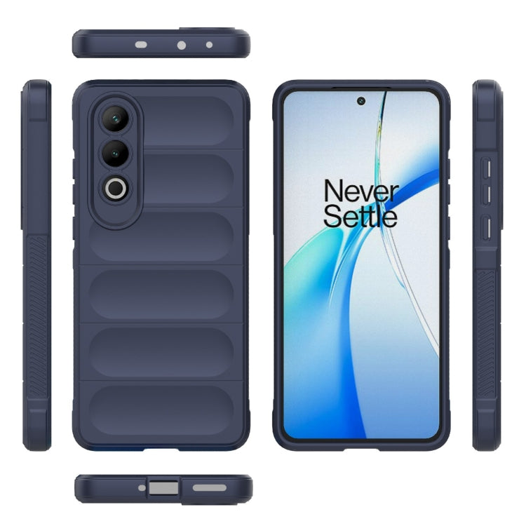 For OnePlus Nord CE4 5G Global Magic Shield TPU + Flannel Phone Case(Dark Blue) - OnePlus Cases by buy2fix | Online Shopping UK | buy2fix