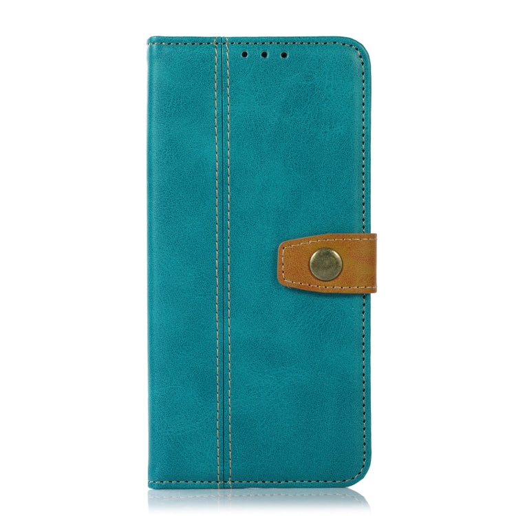 For iPhone 16 Plus Stitching Thread Calf Texture Leather Phone Case(Light Green) - iPhone 16 Plus Cases by buy2fix | Online Shopping UK | buy2fix