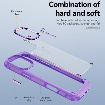 For iPhone 16 Pro Max TPU + PC Lens Protection Phone Case(Purple) - iPhone 16 Pro Max Cases by buy2fix | Online Shopping UK | buy2fix