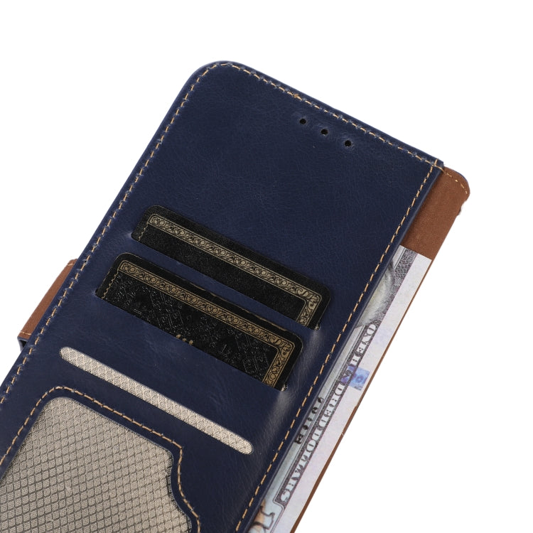 For iPhone 16 Pro Crazy Horse Top Layer Cowhide Leather Phone Case(Blue) - iPhone 16 Pro Cases by buy2fix | Online Shopping UK | buy2fix