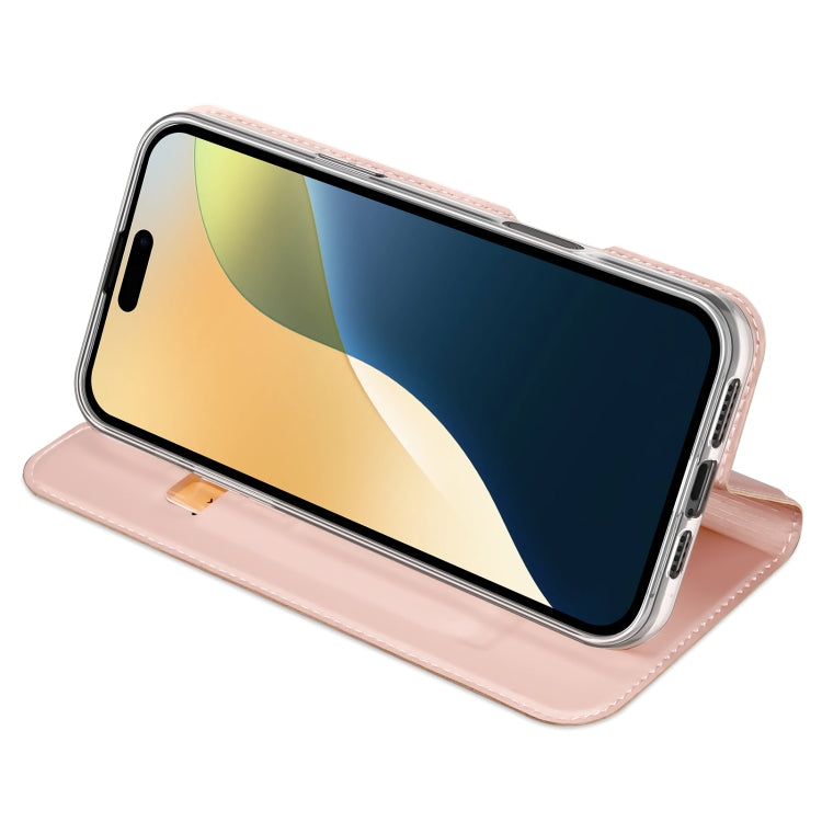 For iPhone 16 DUX DUCIS Skin Pro Series Flip Leather Phone Case(Rose Gold) - iPhone 16 Cases by DUX DUCIS | Online Shopping UK | buy2fix