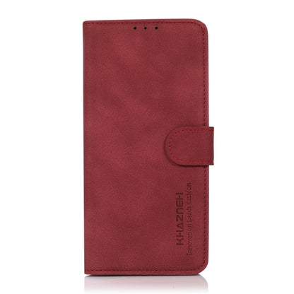 For iPhone 16 KHAZNEH Matte Texture Leather Phone Case(Red) - iPhone 16 Cases by buy2fix | Online Shopping UK | buy2fix