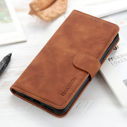 For iPhone 16 KHAZNEH Retro Texture Leather Phone Case(Brown) - iPhone 16 Cases by buy2fix | Online Shopping UK | buy2fix