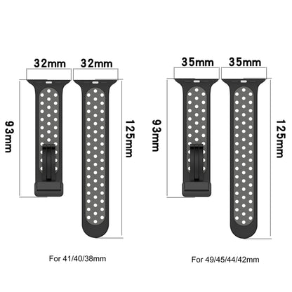 For Apple Watch 4 40mm Magnetic Buckle Silicone Watch Band(Red Black) - Watch Bands by buy2fix | Online Shopping UK | buy2fix