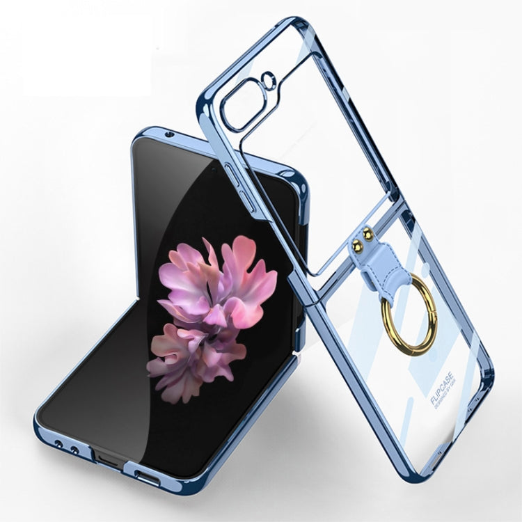 For Samsung Galaxy Z Flip6 GKK Electroplating Phone Case with Ring(Blue) - Galaxy Z Flip6 5G Cases by GKK | Online Shopping UK | buy2fix