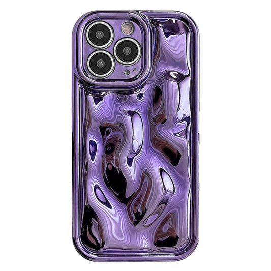 For iPhone 16 Pro Electroplating Meteorite Texture TPU Phone Case(Purple) - iPhone 16 Pro Cases by buy2fix | Online Shopping UK | buy2fix