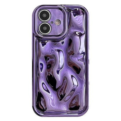 For iPhone 16 Plus Electroplating Meteorite Texture TPU Phone Case(Purple) - iPhone 16 Plus Cases by buy2fix | Online Shopping UK | buy2fix