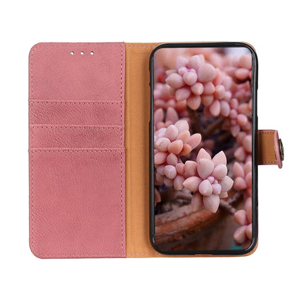 For OnePlus 12 KHAZNEH Cowhide Texture Flip Leather Phone Case(Pink) - OnePlus Cases by buy2fix | Online Shopping UK | buy2fix