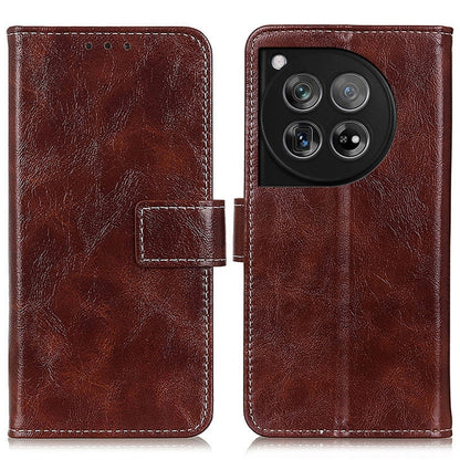 For OnePlus 12 Retro Crazy Horse Texture Leather Phone Case(Brown) - OnePlus Cases by buy2fix | Online Shopping UK | buy2fix