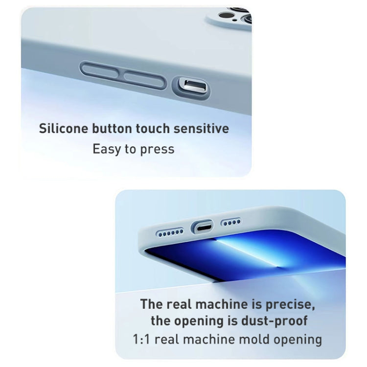 For iPhone 14 Pro Liquid Silicone MagSafe Precision Hole Phone Case(White) - iPhone 14 Pro Cases by buy2fix | Online Shopping UK | buy2fix