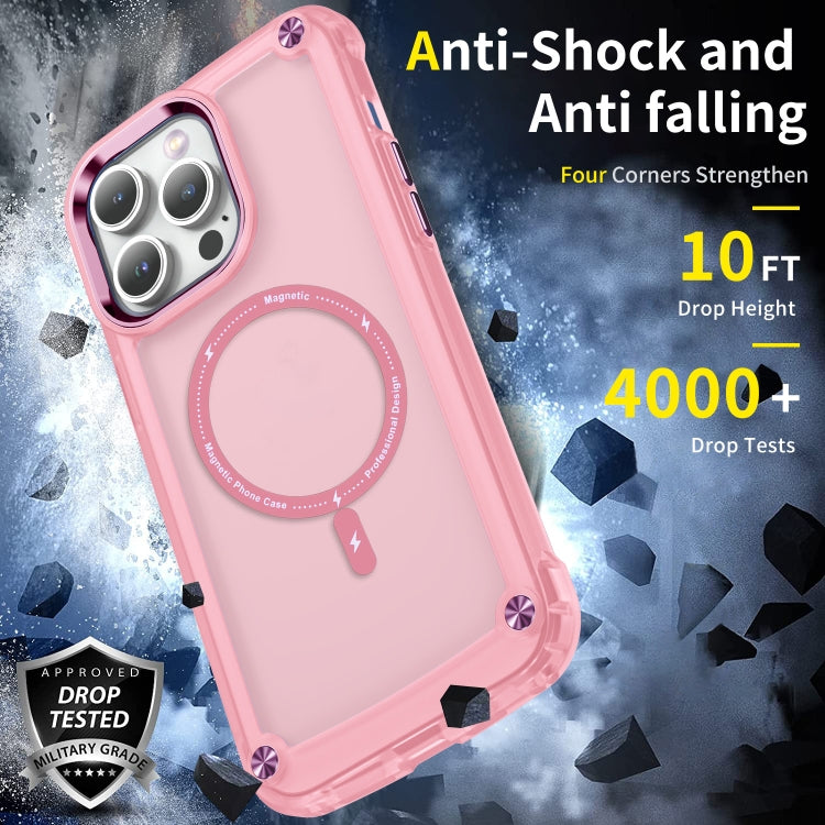 For iPhone 11 Skin Feel TPU + PC MagSafe Magnetic Phone Case(Transparent Pink) - iPhone 11 Cases by buy2fix | Online Shopping UK | buy2fix