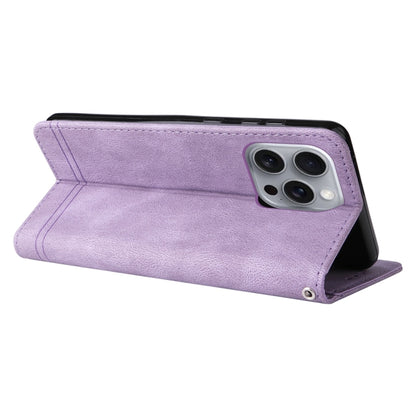 For iPhone 16 Pro Max Skin Feel Life Tree Leather Phone Case(Purple) - iPhone 16 Pro Max Cases by buy2fix | Online Shopping UK | buy2fix