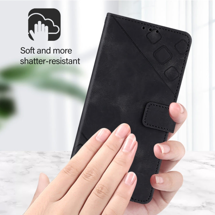 For iPhone SE 2024 Skin-feel Embossed Leather Phone Case(Black) - More iPhone Cases by buy2fix | Online Shopping UK | buy2fix