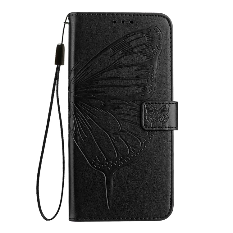 For iPhone SE 2024 Embossed Butterfly Leather Phone Case(Black) - More iPhone Cases by buy2fix | Online Shopping UK | buy2fix