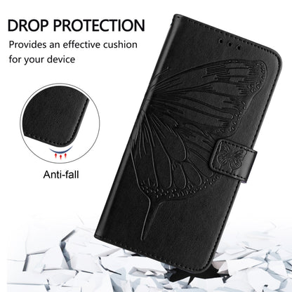 For iPhone SE 2024 Embossed Butterfly Leather Phone Case(Black) - More iPhone Cases by buy2fix | Online Shopping UK | buy2fix