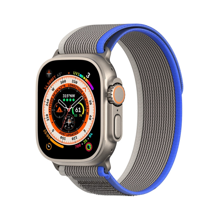 For Apple Watch 8 45mm  DUX DUCIS YJ Series Nylon Watch Band(Blue) - Watch Bands by DUX DUCIS | Online Shopping UK | buy2fix