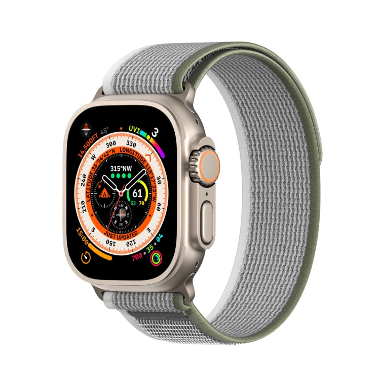 For Apple Watch SE 44mm DUX DUCIS YJ Series Nylon Watch Band(Green Grey) - Watch Bands by DUX DUCIS | Online Shopping UK | buy2fix