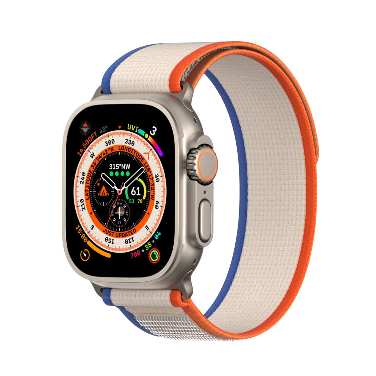 For Apple Watch 5 44mm DUX DUCIS YJ Series Nylon Watch Band(Orange Beige) - Watch Bands by DUX DUCIS | Online Shopping UK | buy2fix