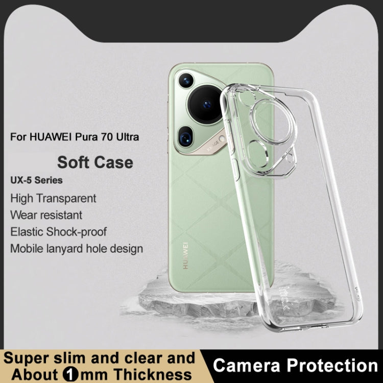 For Huawei Pura 70 Ultra imak UX-5 Series Transparent Shockproof TPU Protective Case - Huawei Cases by imak | Online Shopping UK | buy2fix