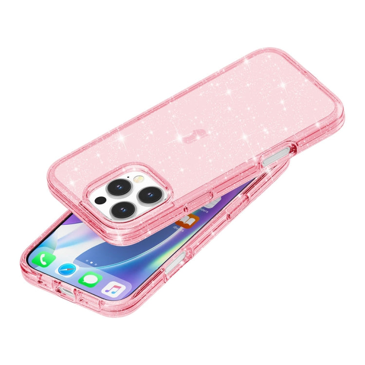 For iPhone 16 Pro Max Shockproof Terminator Glitter Powder Phone Case(Pink) - iPhone 16 Pro Max Cases by buy2fix | Online Shopping UK | buy2fix