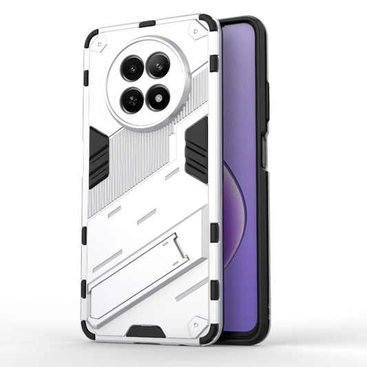 For Realme 12 5G Global Punk Armor 2 in 1 PC + TPU Phone Case with Holder(White) - Realme Cases by buy2fix | Online Shopping UK | buy2fix