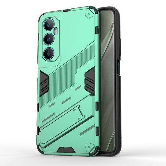 For Realme C65 4G Global Punk Armor 2 in 1 PC + TPU Phone Case with Holder(Green) - Realme Cases by buy2fix | Online Shopping UK | buy2fix