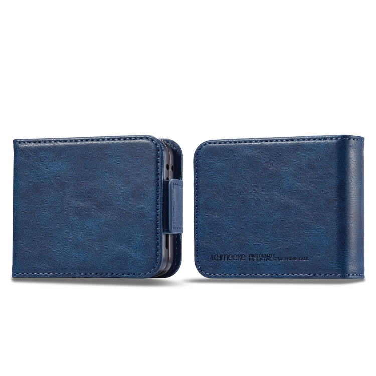 For Samsung Galaxy Z Flip5 LC.IMEEKE RFID Anti-theft Leather Phone Case(Blue) - Galaxy Z Flip5 Cases by LC.IMEEKE | Online Shopping UK | buy2fix