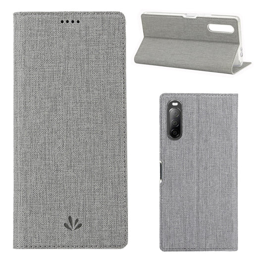 For Sony Xperia L4 ViLi Shockproof TPU + PU Horizontal Flip Protective Case with Card Slot & Holder(Grey) - Sony Cases by ViLi | Online Shopping UK | buy2fix