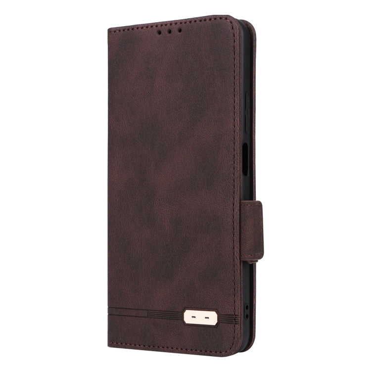 For Realme C53 4G / Narzo N53 4G Magnetic Clasp Leather Phone Case(Brown) - Realme Cases by buy2fix | Online Shopping UK | buy2fix