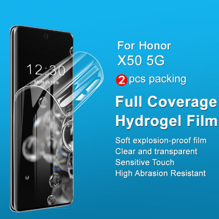 For Honor X50 5G 2pcs imak Curved Full Screen Hydrogel Film Protector - Honor Tempered Glass by imak | Online Shopping UK | buy2fix